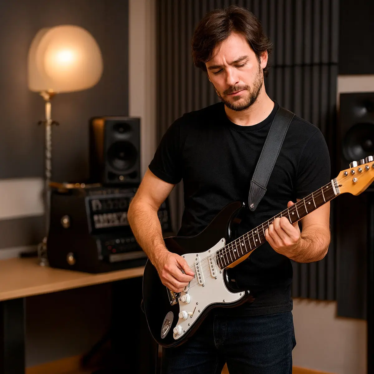 Guitarra Eléctrica Amplificador Y Acceso